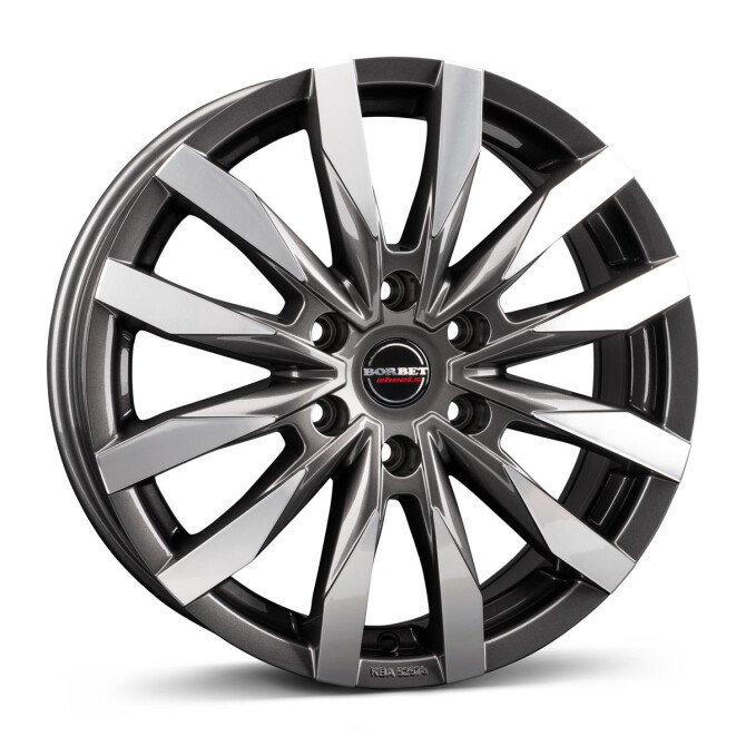 Borbet CW6 mistral anthracite glossy polished 6,5x16 6x130 ET62 CB84,1 60° 1350 kg