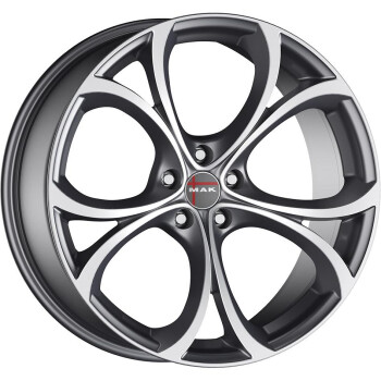 MAK Lario Gun Met-Mirror Face 7,5x17 5x110 ET39 CB65,1 60° 700 kg