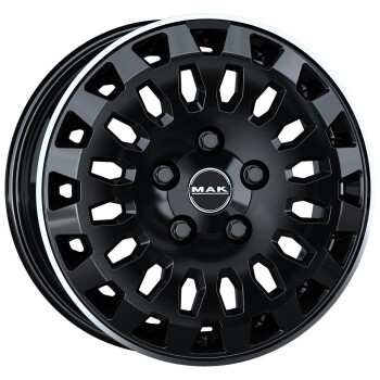 MAK Overland Gloss Black Mirror Ring 6,5x16 6x120 ET51 CB74,5 60° 1275 kg